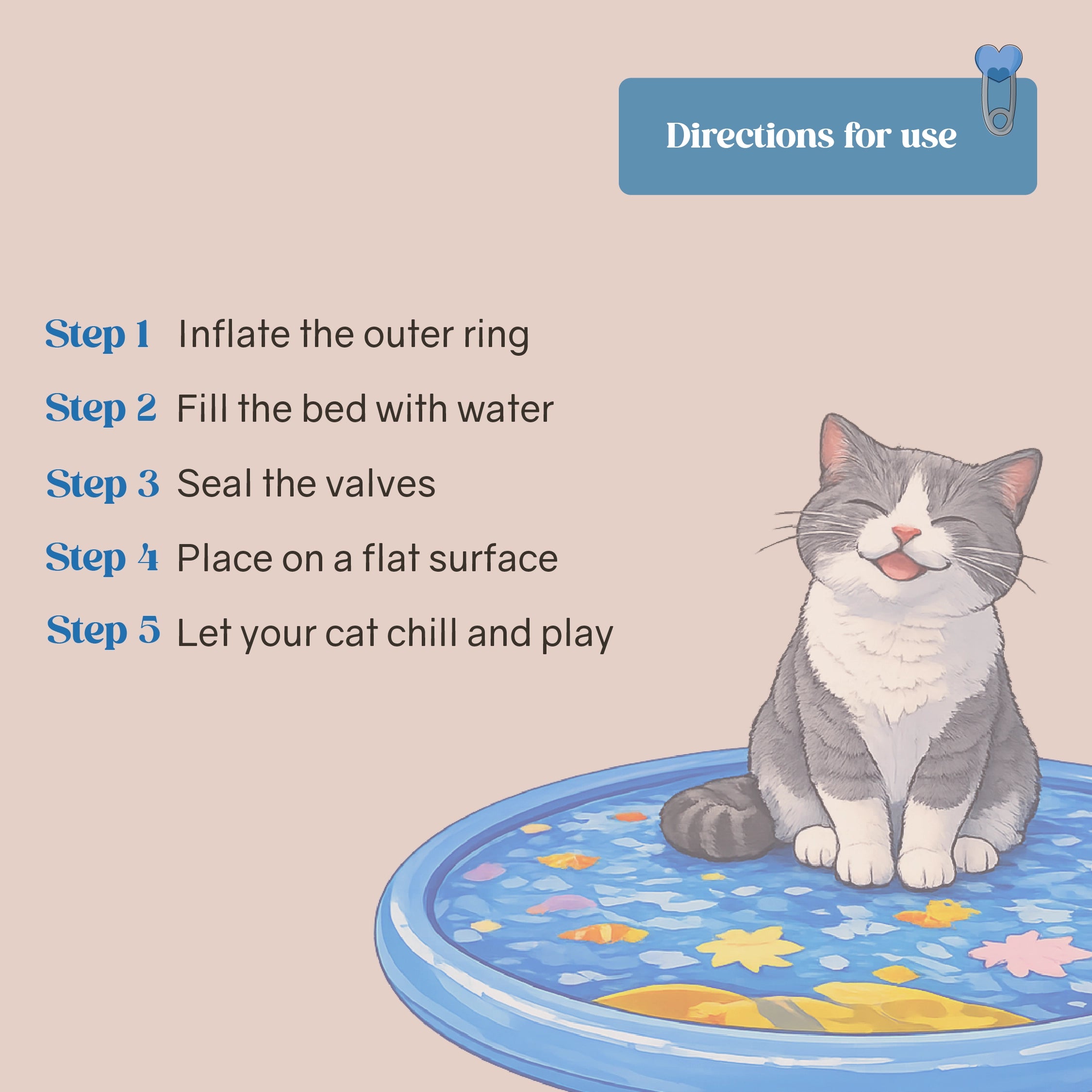 Tarang Cooling Bed | Water Cooling Play Bed for Cats