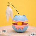 Ghungroo Toy – 360° Rolling Bell Cat Toy with Feather Teaser