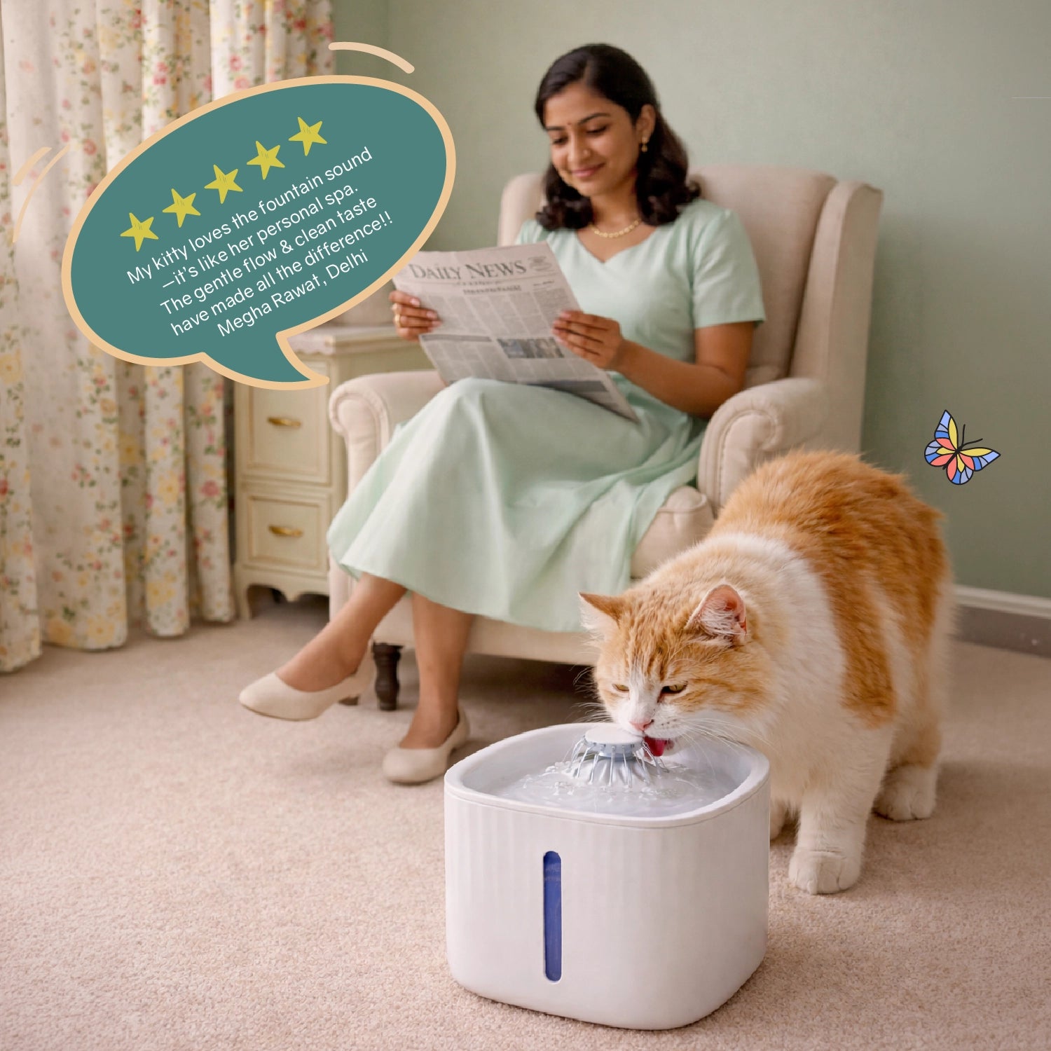 Neer Fountain – Continuous Flow Cat Water Fountain for Healthier Hydration